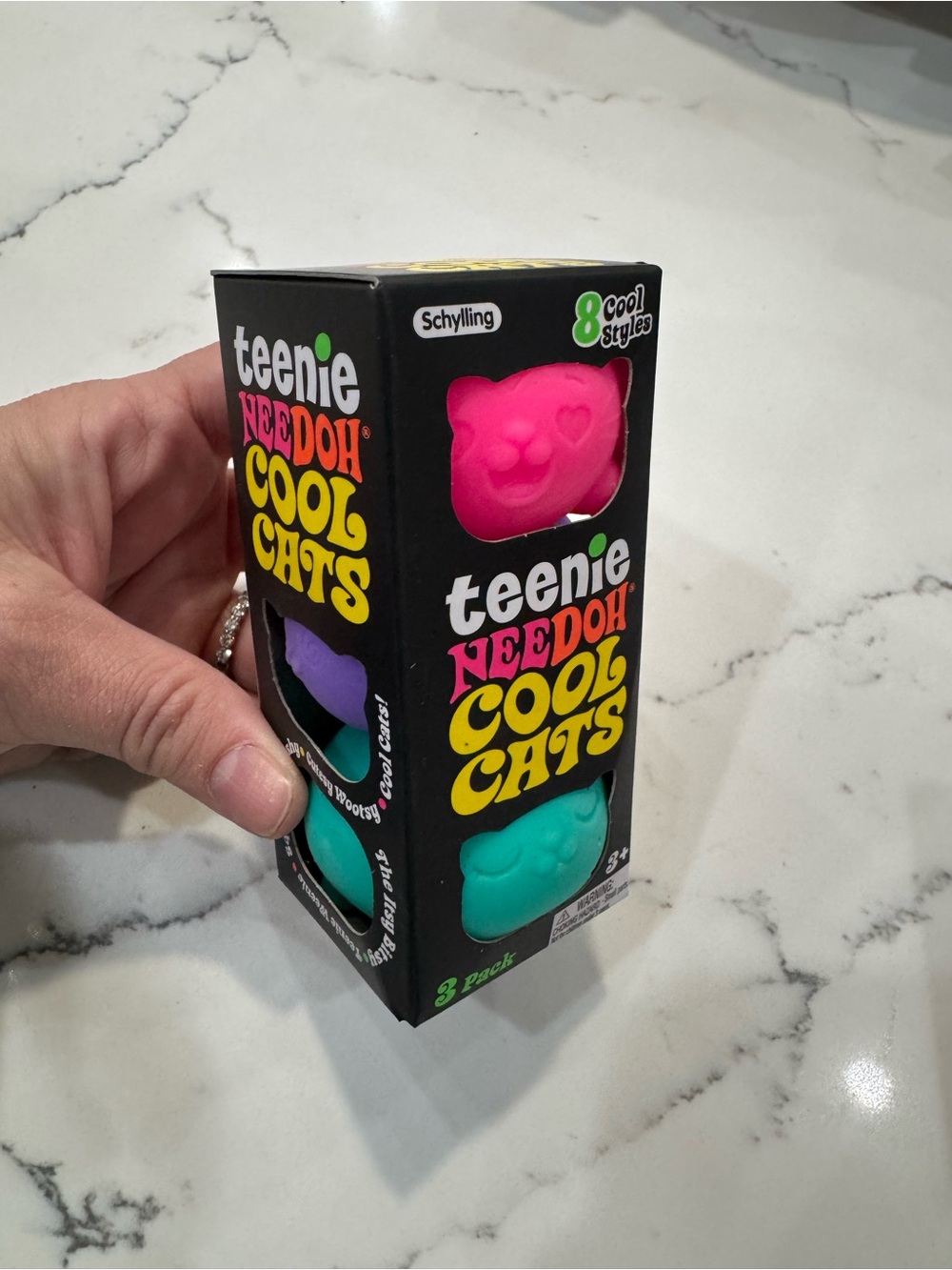 Teenie Needoh Cool Cats 3-Pack - Pink, Teal, Purple